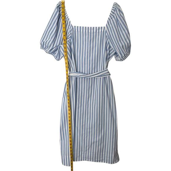 J Crew Harborfront Carol Stripe Button Down Cotton Puff Sleeve MIDI Dress (XL) - Picture 11 of 16